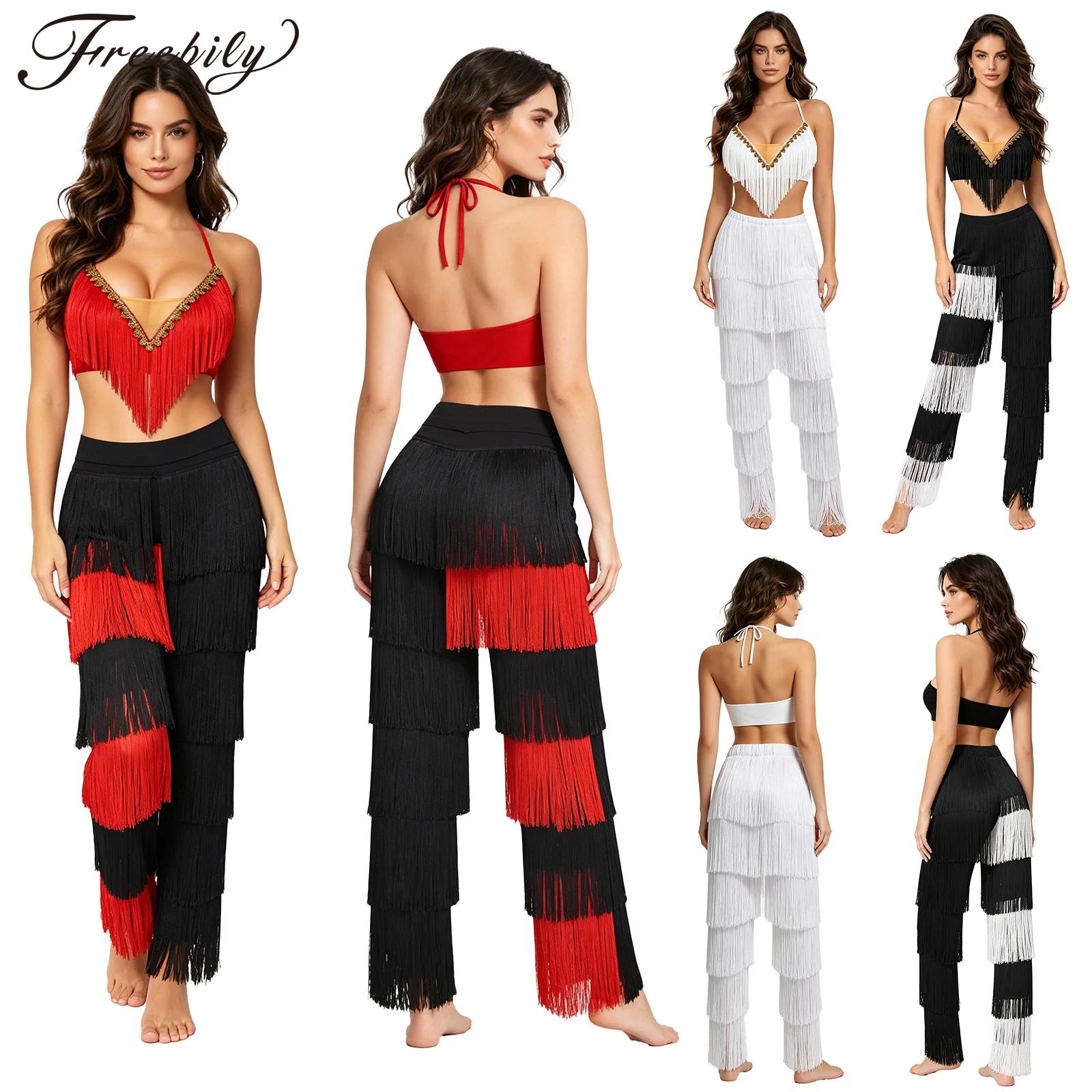 Lace Bralette Set - Damski 2-częściowy strój do tańca latynoamerykańskiego
