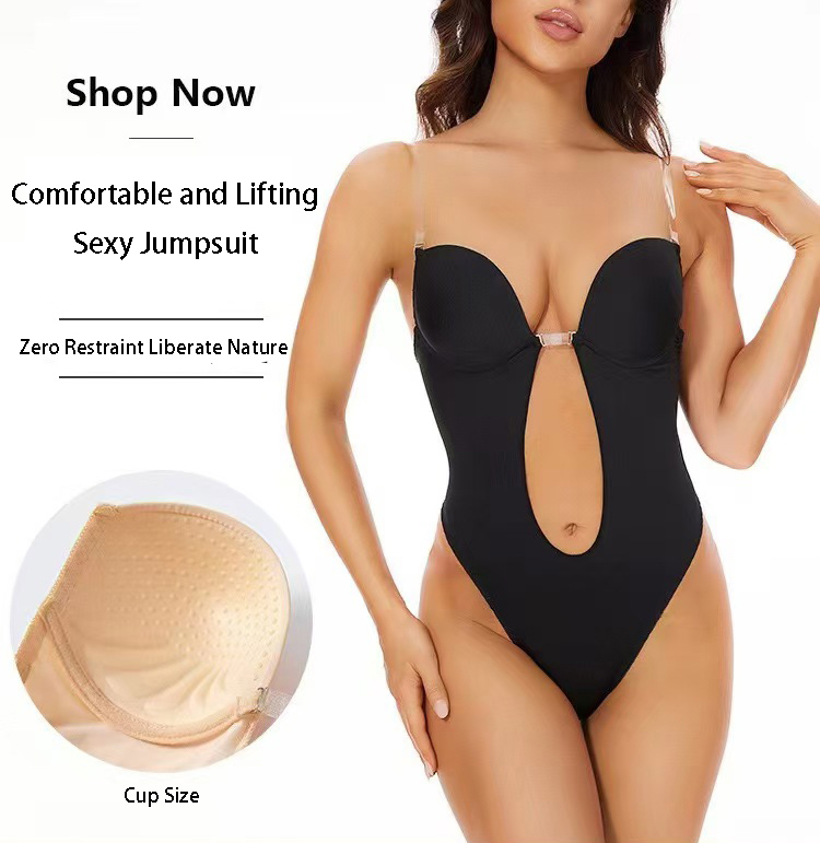 Plunge Bra Push Up - Biustonosz modelujący sylwetkę bez pleców z
