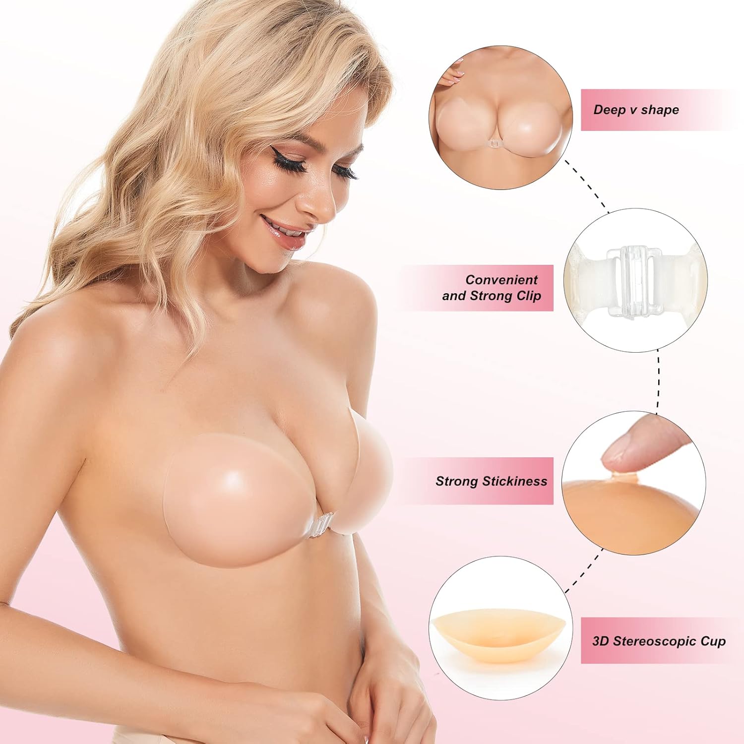 Samoprzylepny biustonosz push- – Push Up Bra Silicone recenzja i cena