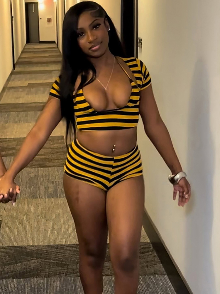 Kliou Stripe Bikini 3-częściow – Lace Bralette Set recenzja i cena