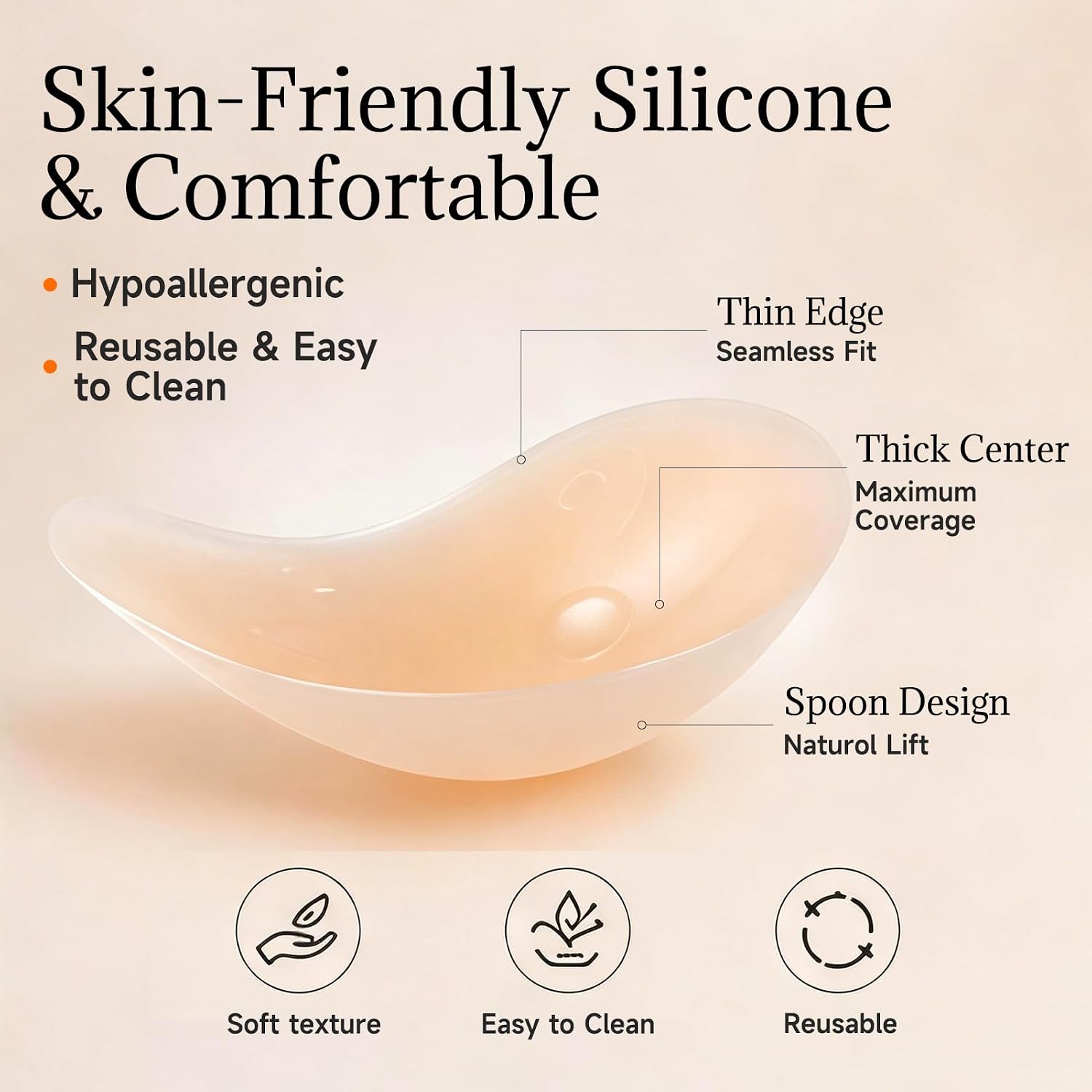 Silikonowe nakładki na sutki,  – Push Up Bra Silicone recenzja i cena